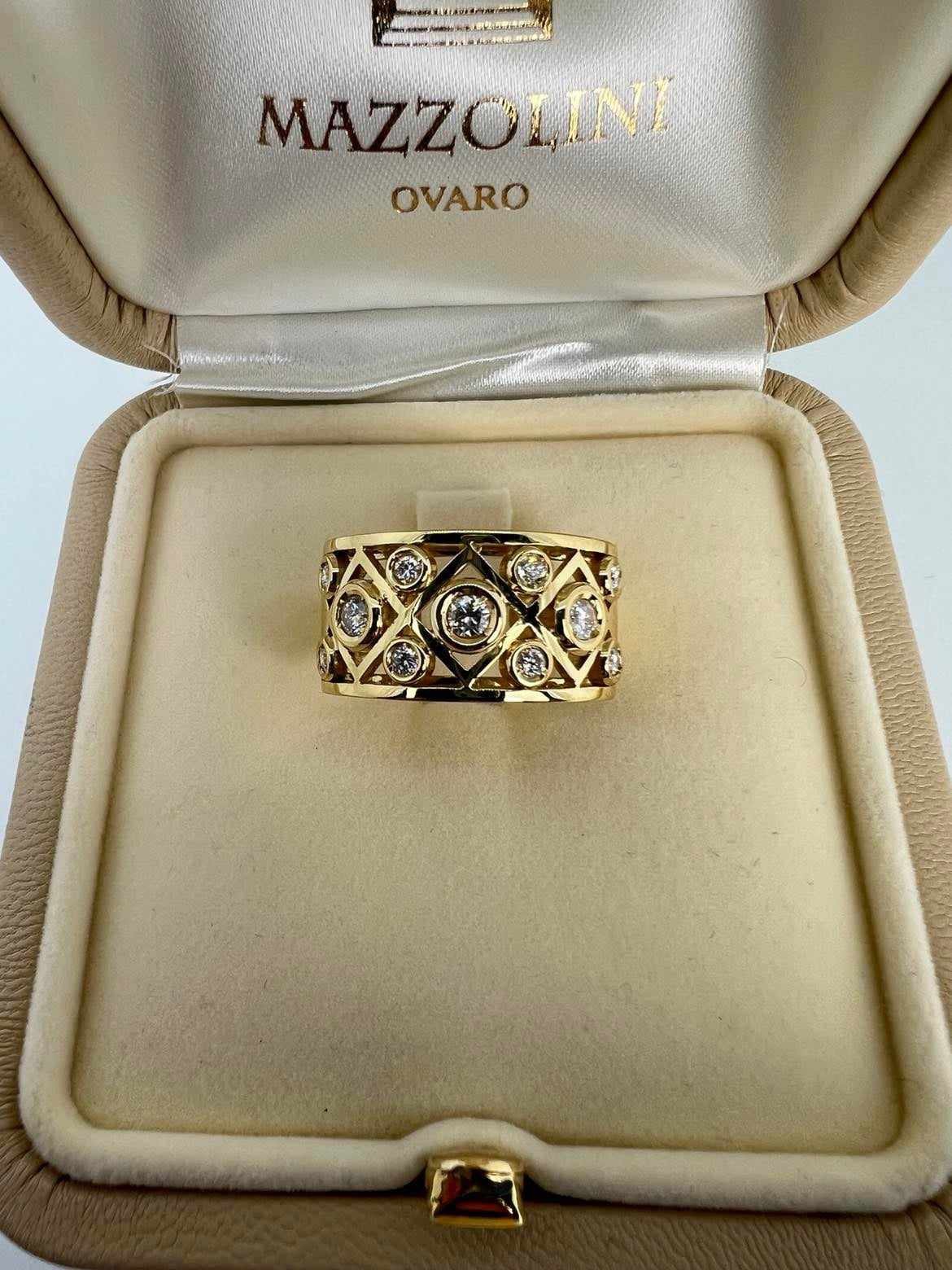 Paricolare anello in oro 750/°°° e Diamanti taglio brillante